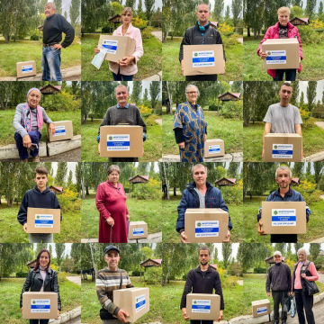 Thanks to YOUR donations, the displaced people in the village of Osytnyazhka received 26 food rations Thanks to YOUR donations, the displaced people in the village of Osytnyazhka received 26 food rations